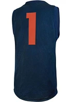 Original Retro Brand Illinois Fighting Illini Navy Blue College Classic Name and Number Jersey