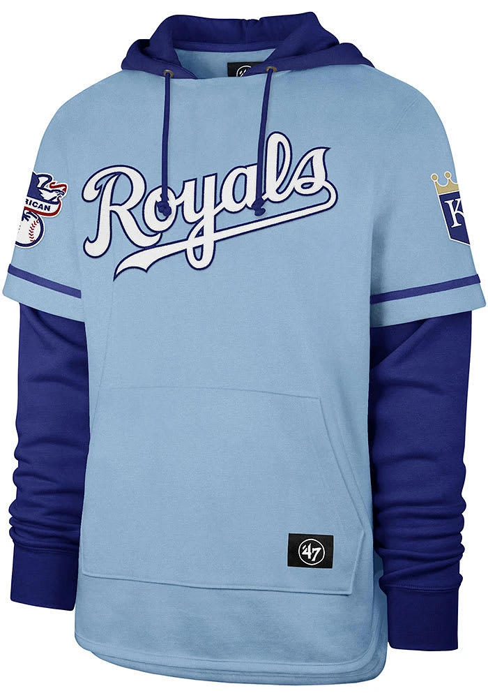 47 Kansas City Royals Mens Light Blue Trifecta Shortstop Fashion Hood