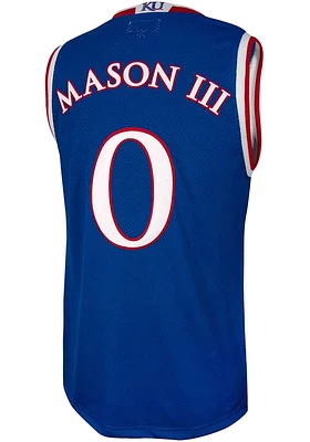 Frank Mason  Original Retro Brand Kansas Jayhawks Blue College Classic Name and Number Jersey