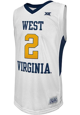 Jevon Carter  Original Retro Brand West Virginia Mountaineers White College Classic Name and Numbe..