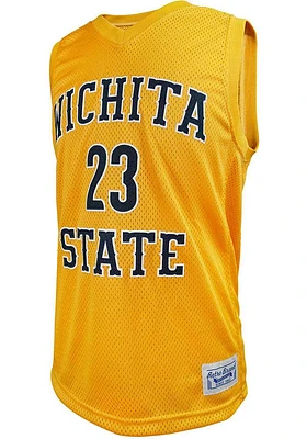 Fred VanVleet  Original Retro Brand Wichita State Shockers Gold College Classic Name and Number Je..