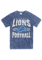 47 Detroit Lions Blue PLATINUM ROCKER Short Sleeve Fashion T Shirt