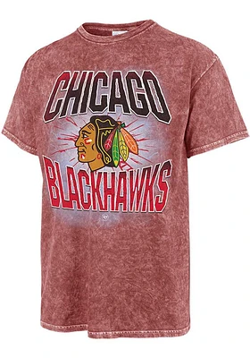 47 Chicago Blackhawks Red Rocket Rocker Tubular Short Sleeve Fashion T Shirt