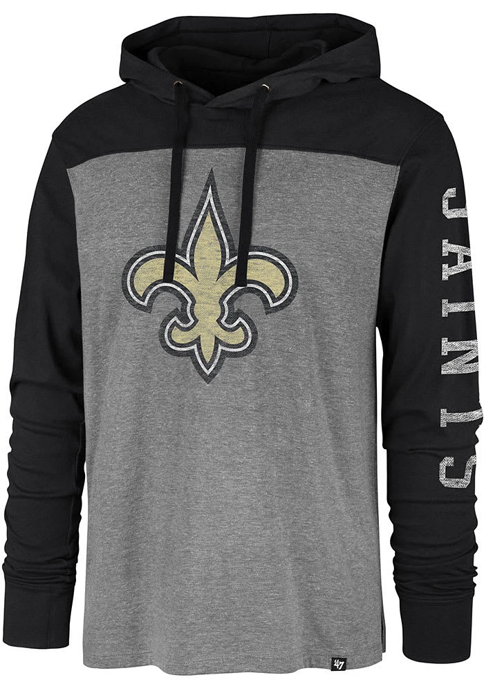 47 New Orleans Saints Mens Grey Franklin Wooster Fashion Hood