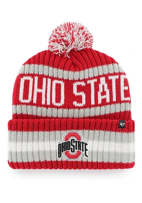 47 Ohio State Buckeyes Red Bering Cuff Mens Knit Hat