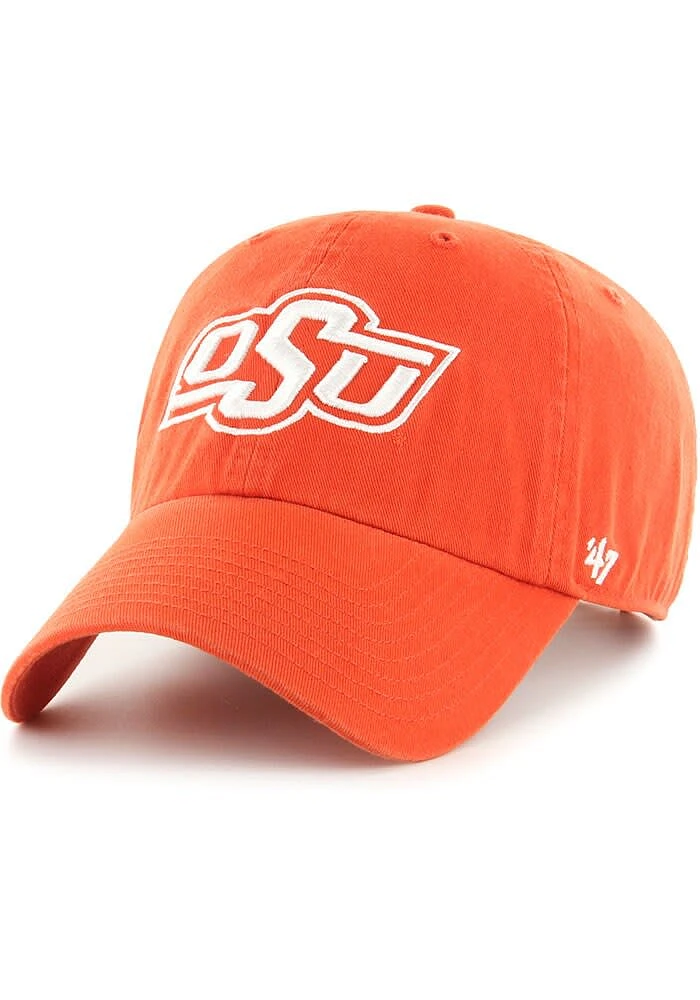 47 Oklahoma State Cowboys Logo Clean Up Adjustable Hat - Orange