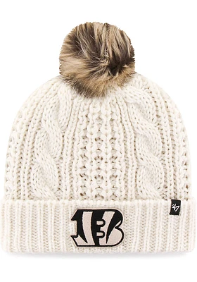 47 Cincinnati Bengals White Meeko Cuff Womens Knit Hat