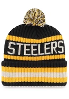47 Pittsburgh Steelers Black Bering Cuff Mens Knit Hat