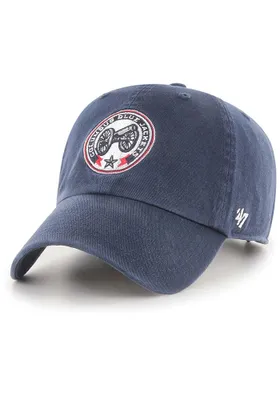 47 Columbus Blue Jackets Clean Up Iconic Adjustable Hat - Navy Blue