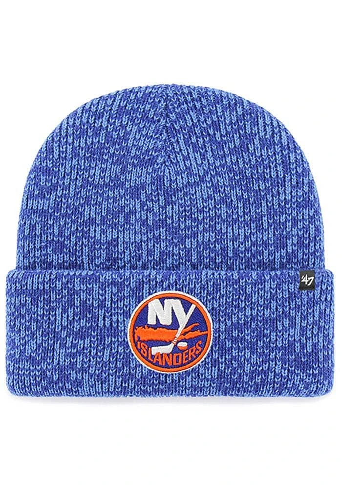 47 New York Islanders Blue Brain Freeze Cuff Mens Knit Hat