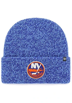 47 New York Islanders Blue Brain Freeze Cuff Mens Knit Hat