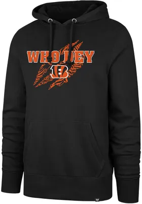 47 Cincinnati Bengals Mens Black Wordmark REGIONAL HEADLINE Long Sleeve Hoodie