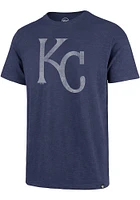47 Kansas City Royals Blue Grit Logo Scrum Short Sleeve Fashion T Shirt