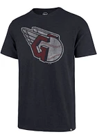 47 Cleveland Guardians Navy Blue Grit Logo Scrum Short Sleeve Fashion T Shirt