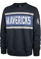 47 Dallas Mavericks Mens Blue Bypass Tribeca Long Sleeve Fashion Sweatshirt