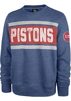 47 Detroit Pistons Mens Blue Bypass Tribeca Long Sleeve Fashion Sweatshirt