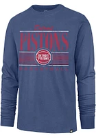 47 Detroit Pistons Blue Remix Long Sleeve Fashion T Shirt