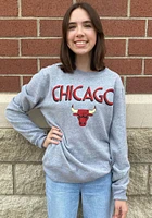 47 Chicago Bulls Mens Grey City Series Headline Long Sleeve Crew Sweatshirt