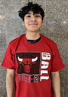 Lonzo Ball Chicago Bulls Red Name And Number Short Sleeve Player T Shirt