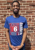 James Harden Philadelphia 76ers Blue Name And Number Short Sleeve Player T Shirt