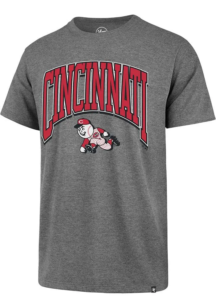 47 Cincinnati Reds Grey Walk Tall Franklin Short Sleeve Fashion T Shirt