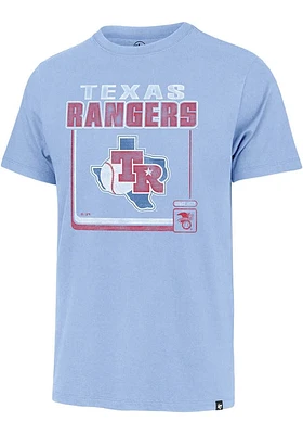 47 Texas Rangers Light Blue Borderline Franklin Short Sleeve Fashion T Shirt