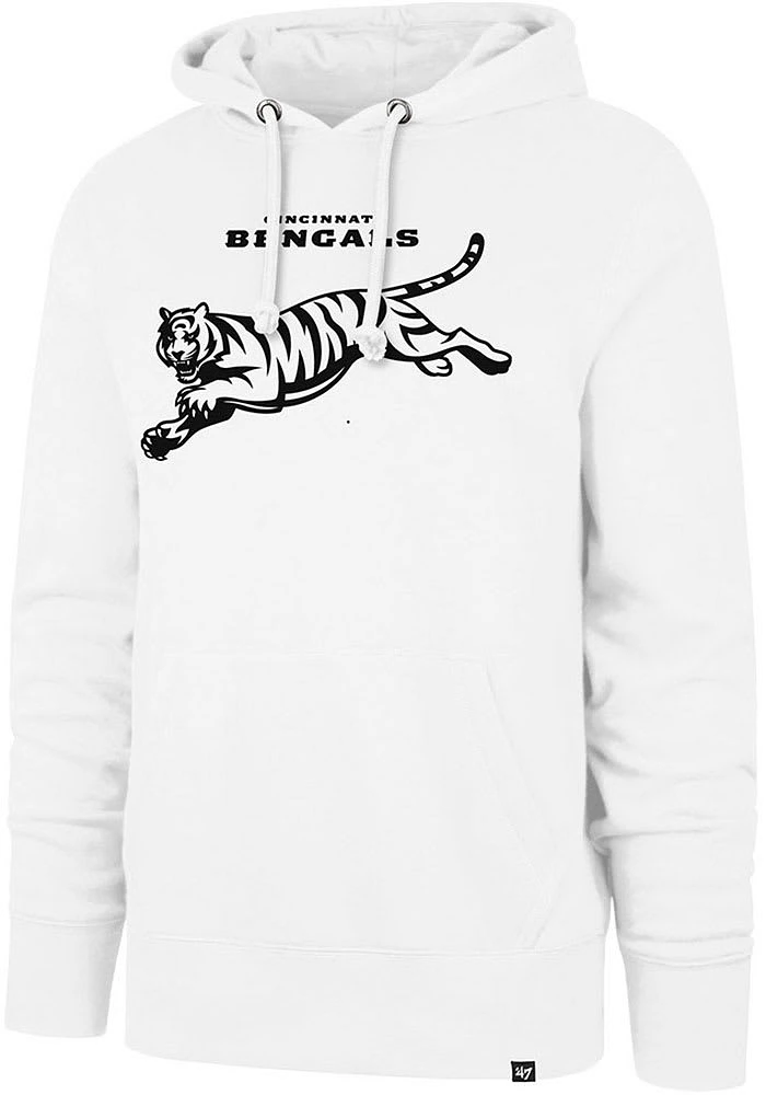 47 Cincinnati Bengals Mens White Pregame Headline Long Sleeve Hoodie