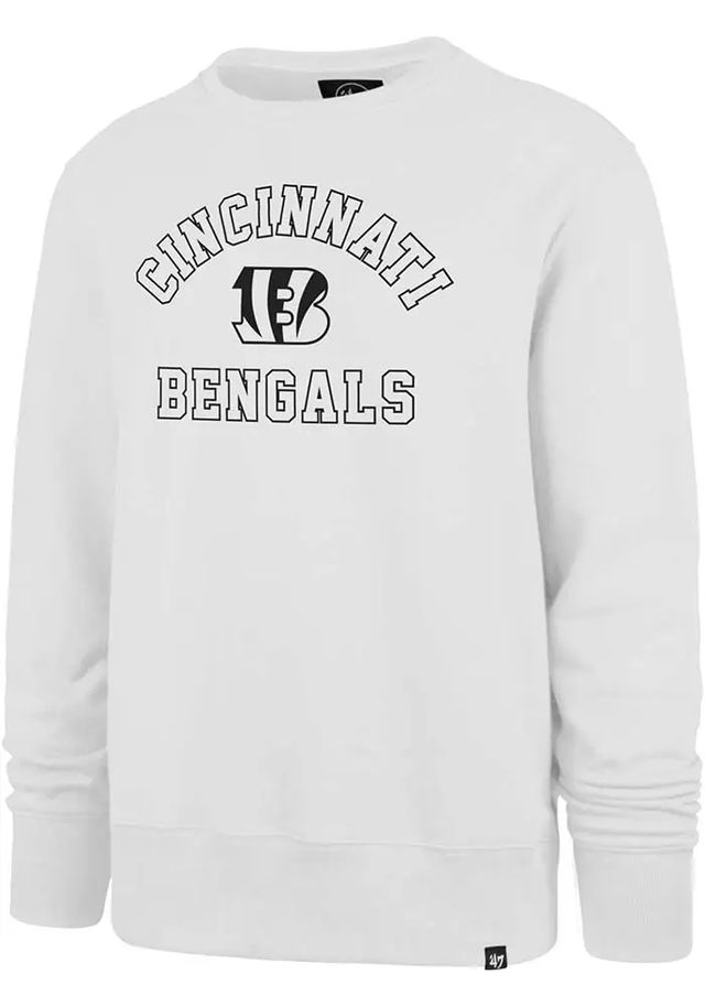 47 Cincinnati Bengals Mens Pop Imprint Headline Long Sleeve Crew Sweatshirt