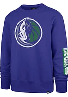 47 Dallas Mavericks Mens Blue City Edition Two Peat Headline Long Sleeve Crew Sweatshirt