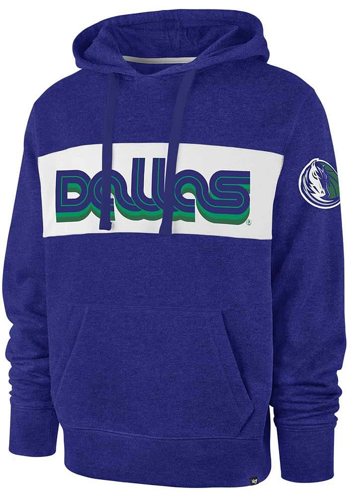 47 Dallas Mavericks Mens Blue City Edition Dubs Up Chest Pass Fashion Hood