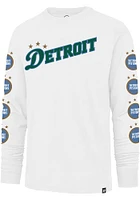 47 Detroit Pistons White City Edition Downtown Franklin Long Sleeve Fashion T Shirt