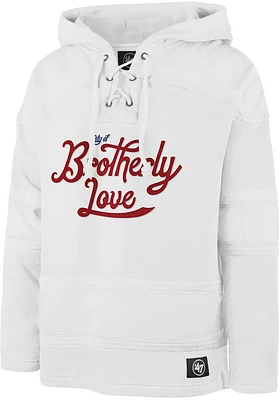 47 Philadelphia 76ers Mens White City Edition Pregame MVP Lacer Fashion Hood