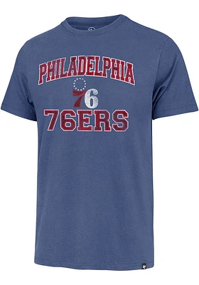 47 Philadelphia 76ers Blue Union Arch Franklin Short Sleeve Fashion T Shirt