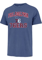47 Philadelphia 76ers Blue Union Arch Franklin Short Sleeve Fashion T Shirt