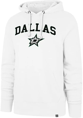 47 Dallas Stars Mens White ARCH GAME HEADLINE Long Sleeve Hoodie
