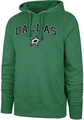 47 Dallas Stars Mens Kelly Green ARCH GAME HEADLINE Long Sleeve Hoodie