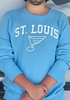 47 St Louis Blues Mens Light Blue ARCH GAME HEADLINE Long Sleeve Crew Sweatshirt
