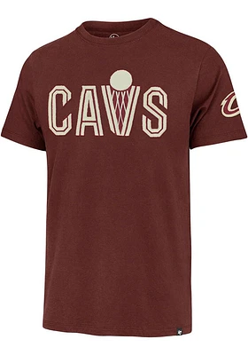 47 Cleveland Cavaliers Maroon PREMIER FRANKLIN Series Short Sleeve Fashion T Shirt