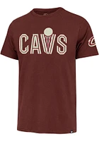 47 Cleveland Cavaliers Maroon PREMIER FRANKLIN Series Short Sleeve Fashion T Shirt