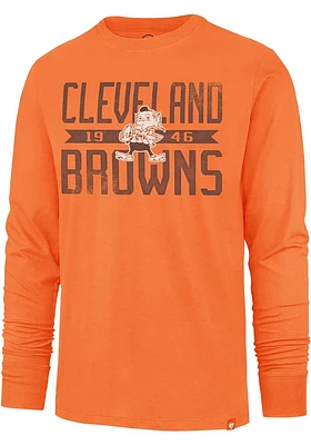 47 Cleveland Browns Orange WIDE OUT FRANKLIN Long Sleeve Fashion T Shirt
