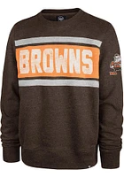 47 Cleveland Browns Mens Brown TRIBECA Long Sleeve Fashion Sweatshirt