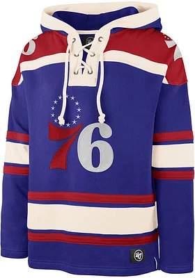 47 Philadelphia 76ers Mens Blue Superior Lacer Fashion Hood
