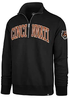 47 Cincinnati Bengals Mens Black Striker Long Sleeve Qtr Zip Fashion Pullover