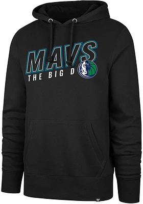 47 Dallas Mavericks Mens Black Multi Headline Long Sleeve Hoodie