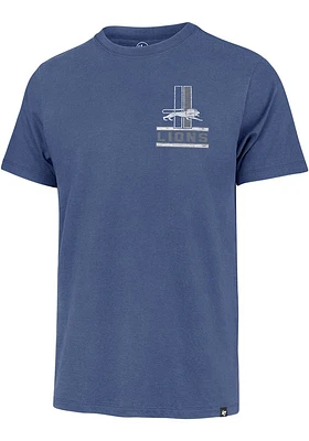 47 Detroit Lions Blue OPEN FIELD FRANKLIN Short Sleeve Fashion T Shirt