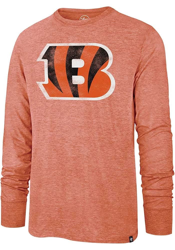 47 Cincinnati Bengals Orange Logo Imprint Match Long Sleeve Fashion T Shirt