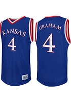Devonte Graham  Original Retro Brand Kansas Jayhawks Youth Replica Blue Basketball Jersey