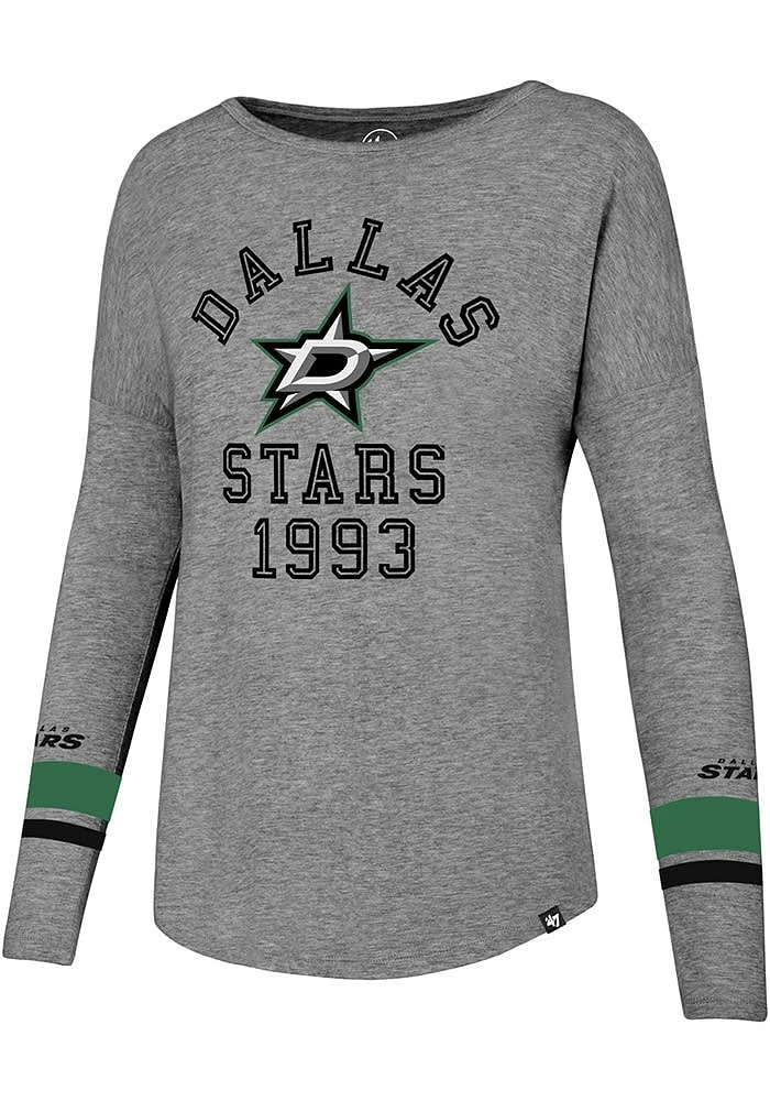 47 Dallas Stars Womens Grey Encore Heather Courtside LS Tee