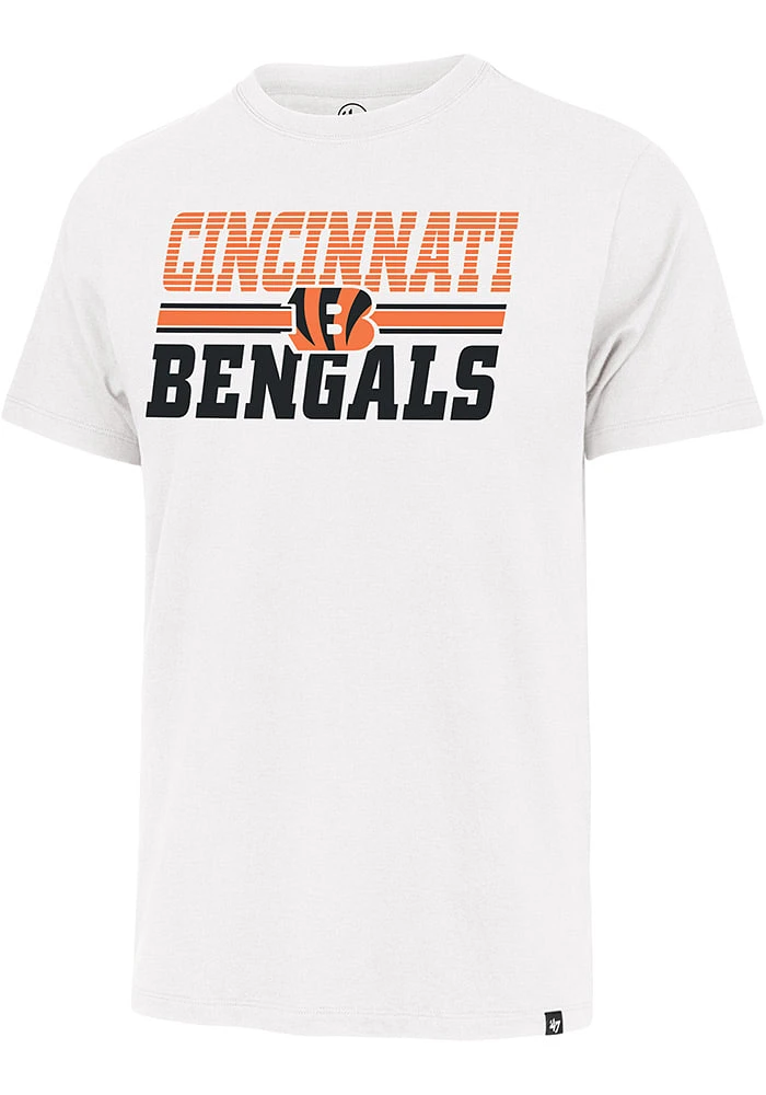 47 Cincinnati Bengals White Run Thru Franklin Short Sleeve Fashion T Shirt