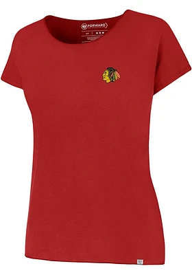 47 Chicago Blackhawks Womens Red Lumi Short Sleeve T-Shirt